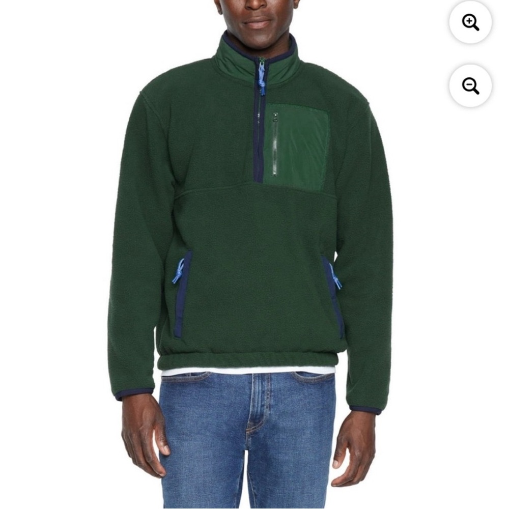 GAP Men’s Fleece Half Zip Pullover NWT